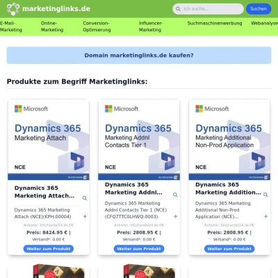 Screenshot marketinglinks.de