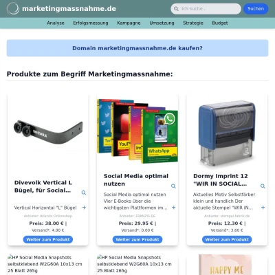 Screenshot marketingmassnahme.de