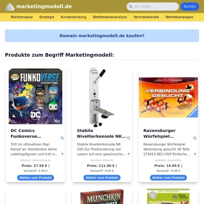 Screenshot marketingmodell.de