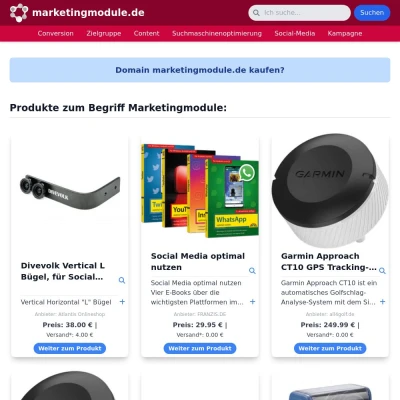 Screenshot marketingmodule.de