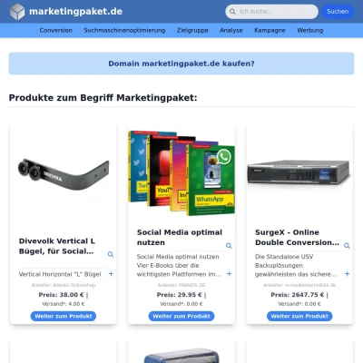 Screenshot marketingpaket.de