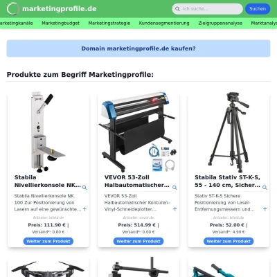 Screenshot marketingprofile.de