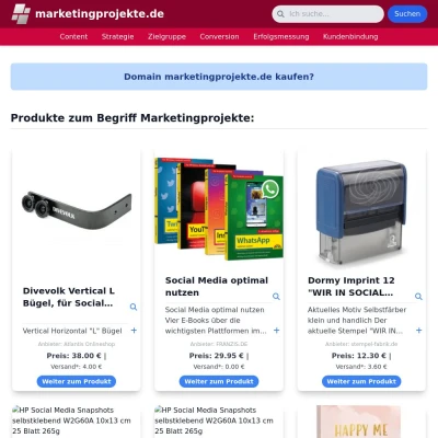 Screenshot marketingprojekte.de