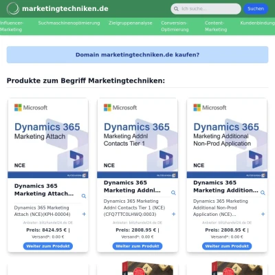 Screenshot marketingtechniken.de