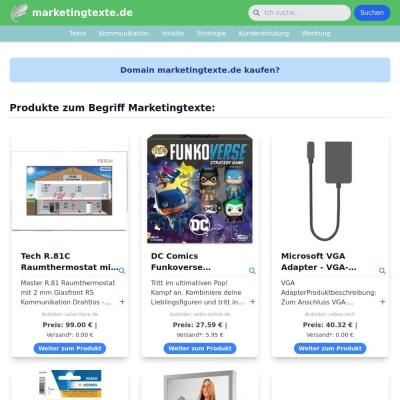 Screenshot marketingtexte.de