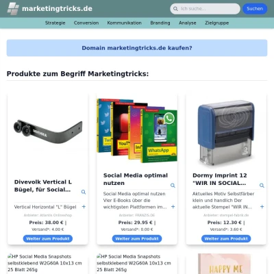 Screenshot marketingtricks.de