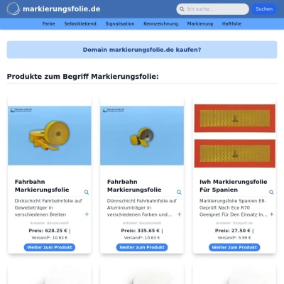 Screenshot markierungsfolie.de