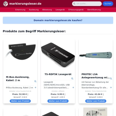 Screenshot markierungsleser.de