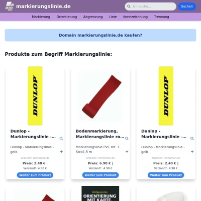 Screenshot markierungslinie.de