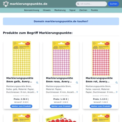 Screenshot markierungspunkte.de