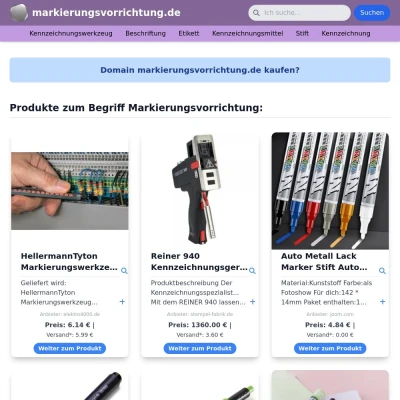 Screenshot markierungsvorrichtung.de