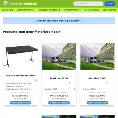 Screenshot markise-koeln.de