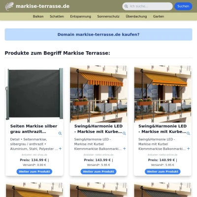 Screenshot markise-terrasse.de