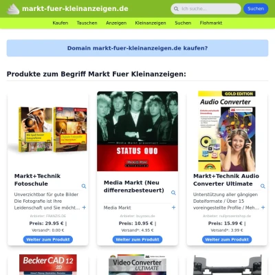 Screenshot markt-fuer-kleinanzeigen.de