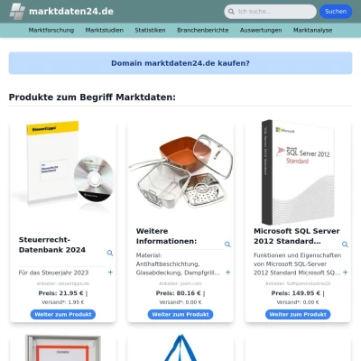 Screenshot marktdaten24.de