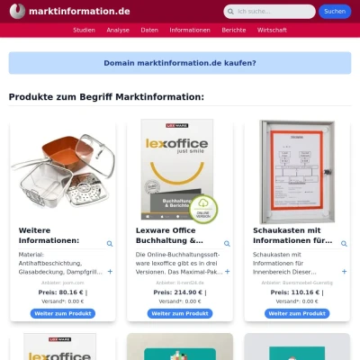 Screenshot marktinformation.de