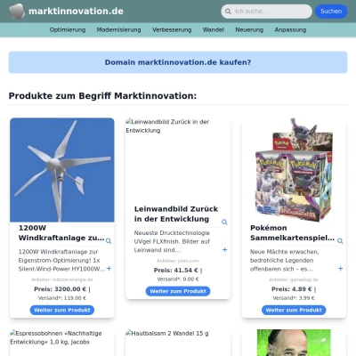 Screenshot marktinnovation.de