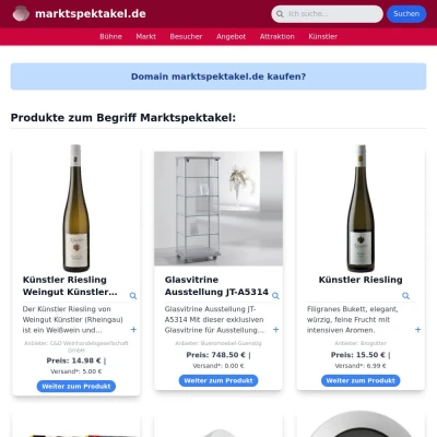 Screenshot marktspektakel.de