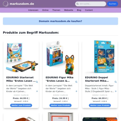 Screenshot markusdom.de