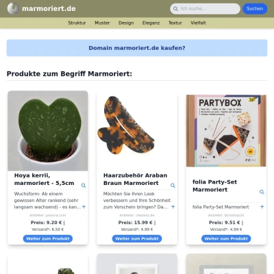 Screenshot marmoriert.de