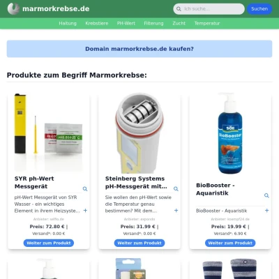 Screenshot marmorkrebse.de