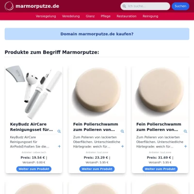 Screenshot marmorputze.de