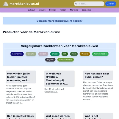 Screenshot marokkonieuws.nl