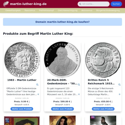 Screenshot martin-luther-king.de