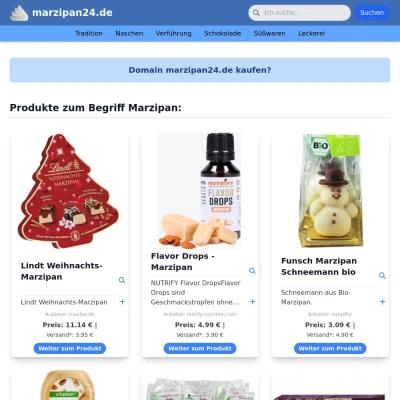 Screenshot marzipan24.de