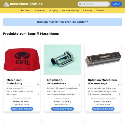 Screenshot maschinen-profi.de