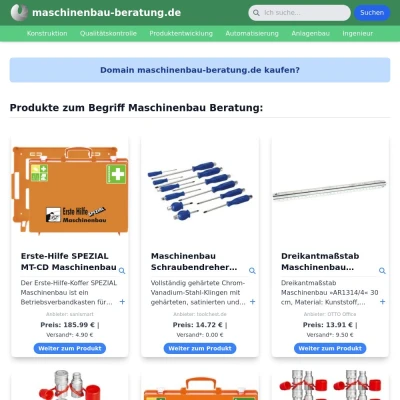 Screenshot maschinenbau-beratung.de