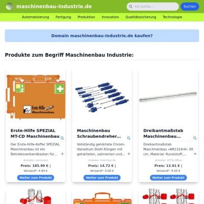 Screenshot maschinenbau-industrie.de