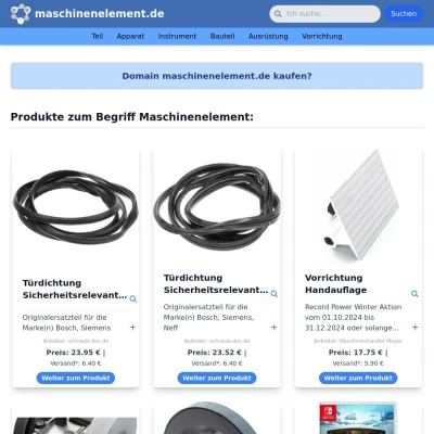 Screenshot maschinenelement.de