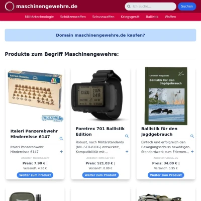 Screenshot maschinengewehre.de