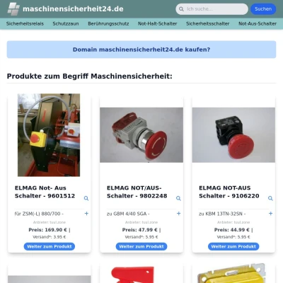 Screenshot maschinensicherheit24.de