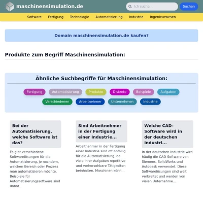 Screenshot maschinensimulation.de