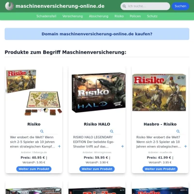 Screenshot maschinenversicherung-online.de
