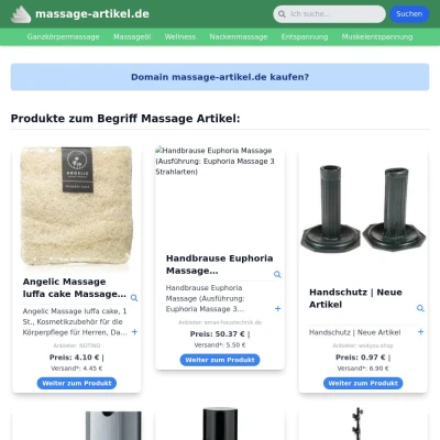 Screenshot massage-artikel.de