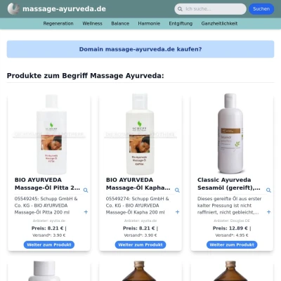 Screenshot massage-ayurveda.de