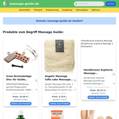 Screenshot massage-guide.de