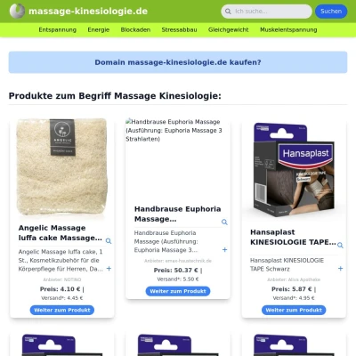 Screenshot massage-kinesiologie.de