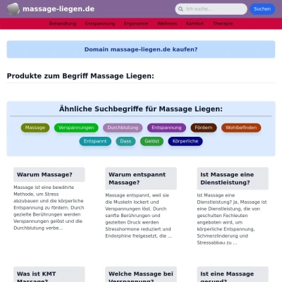 Screenshot massage-liegen.de