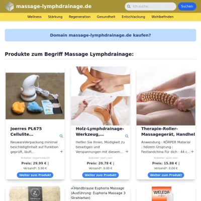 Screenshot massage-lymphdrainage.de