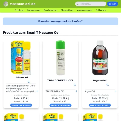Screenshot massage-oel.de