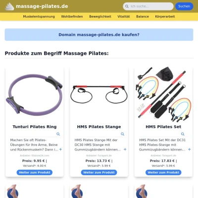 Screenshot massage-pilates.de