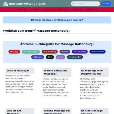 Screenshot massage-rottenburg.de