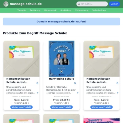 Screenshot massage-schule.de