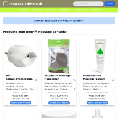 Screenshot massage-schweiz.ch