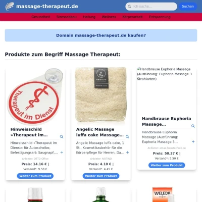 Screenshot massage-therapeut.de