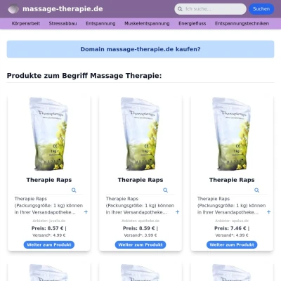 Screenshot massage-therapie.de